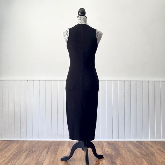 Dynamite Black Sleeveless Ribbed Knit Jersey Dress Size S - Picture 9 of 15